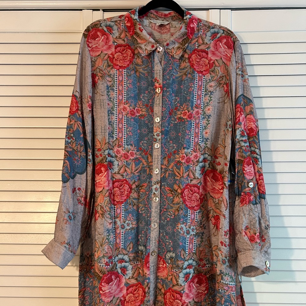 John Mark Blue/Pink Multi Size XL NWT